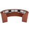 Linea Italia Reception Desk 107 in D X 46 in H, 11.8 ft W X Thermofused Laminate, Clear, Cherry ZUC318 - alternate 5